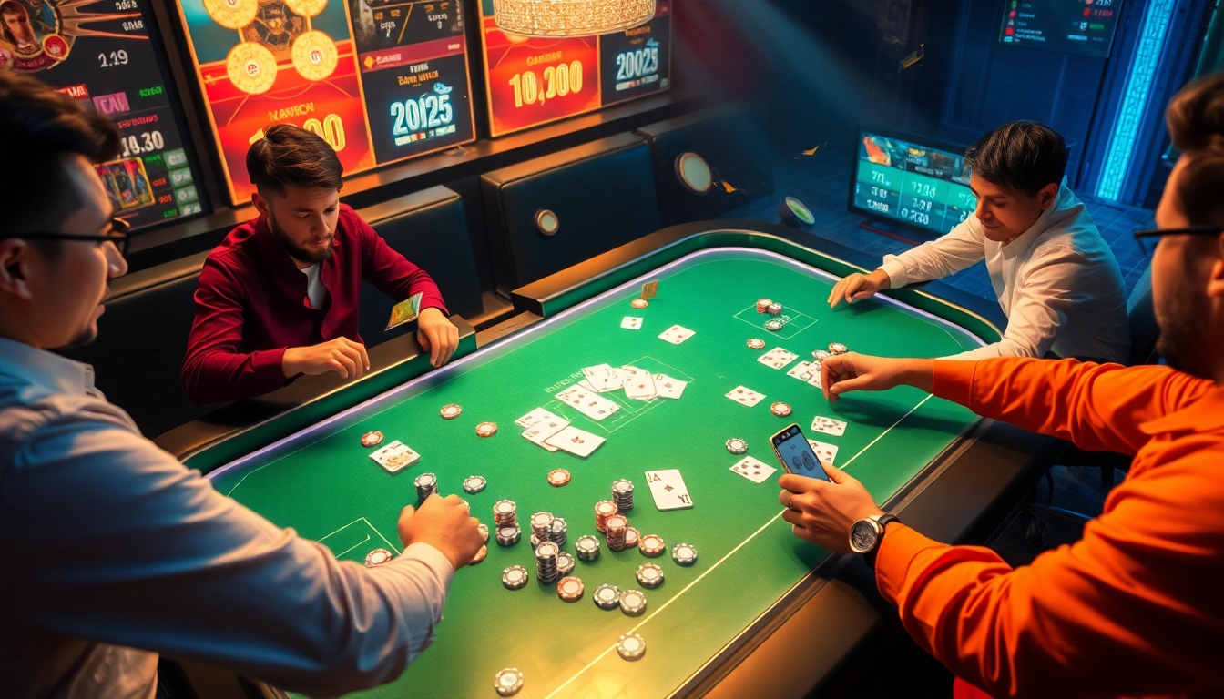 Experience the thrill of game đánh bài đổi thưởng in an immersive online gaming environment with animated cards and vibrant colors.