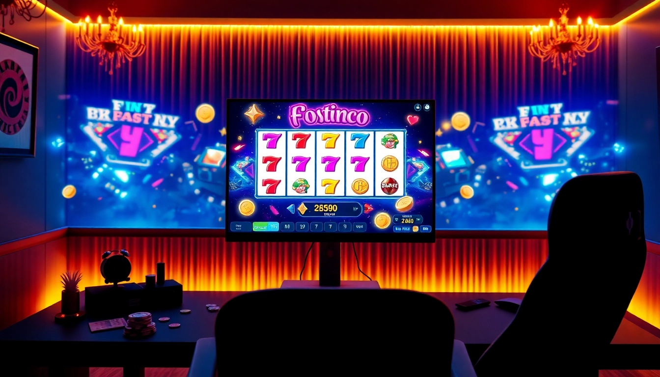 Experience the thrill of สล็อตทดลอง with vibrant online slot gaming on a modern desktop screen.