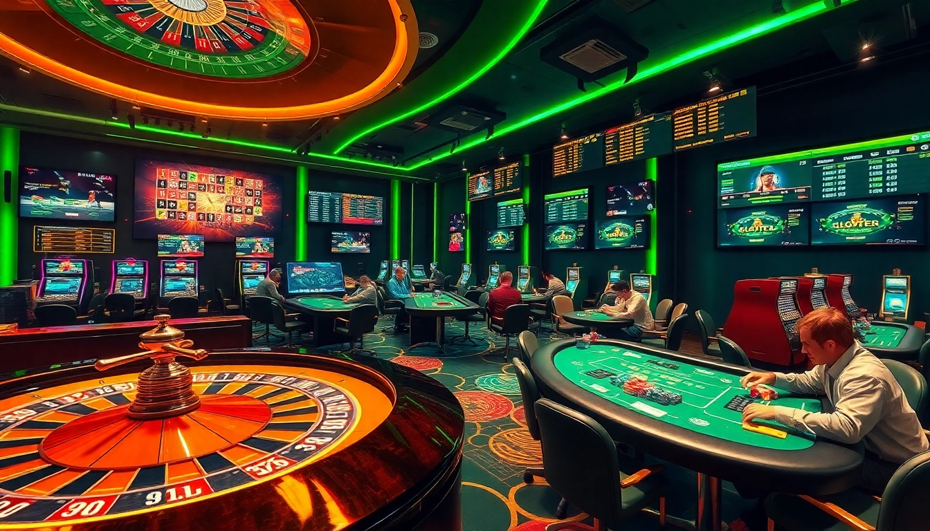 Experience the thrill of deneme bonusu veren siteler with players engaged in intense gameplay at casino tables, showcasing excitement and vibrant action.